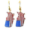 patriotic USA earrings